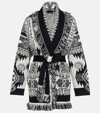 Icon jacquard wool-blend cardigan  | Alanui