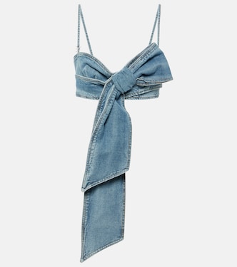 Top raccourci en jean | Blumarine