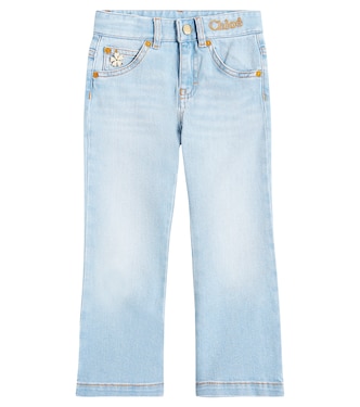 Jeans anchos con logo | Chloé Kids