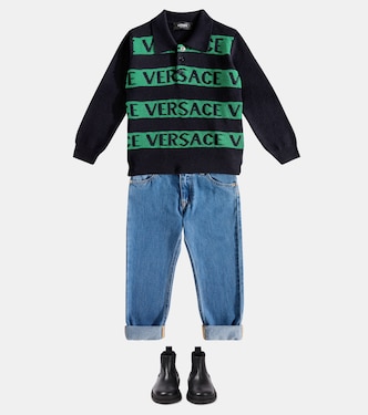 Chelsea Boots La Medusa aus Leder | Versace Kids