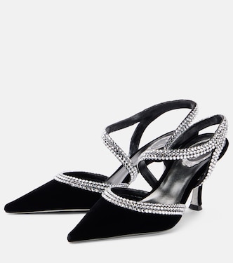Pumps in velluto con cristalli | Rene Caovilla