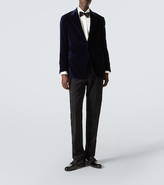 Smokingjacke aus Baumwollsamt | Thom Sweeney