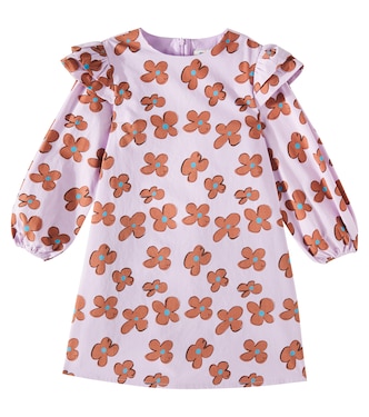 Abito in cotone con balze e stampa | Jellymallow