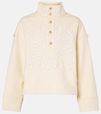 Embroidered wool and cotton-blend sweatshirt | Xu Zhi