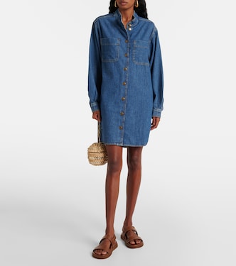 Hemdblusenkleid Double Pocket aus Denim | Frame