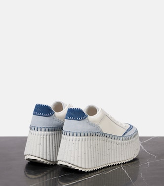 Name suede wedge sneakers | Chloé