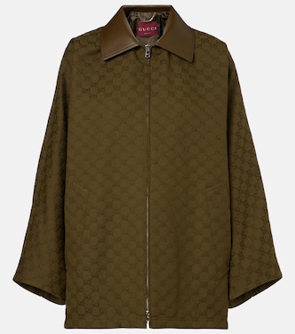 Woven cotton-blend bomber jacket | Gucci