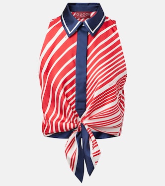 Top aus Seiden-Twill | Gucci