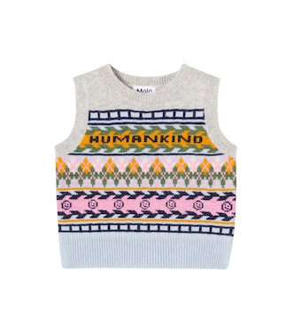 Grace argyle wool sweater vest | Molo