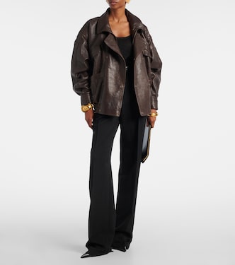 Veste bomber en cuir | Saint Laurent