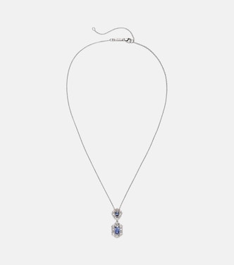 18kt gold pendant necklace with sapphires and diamonds | Suzanne Kalan