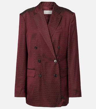 جاكيت بليزر بصفين من الأزرار بنقاط البولكا | Dries Van Noten