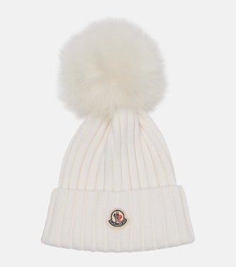 罗纹针织初剪羊毛便帽 | Moncler