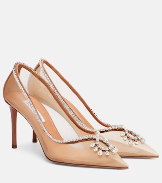 Seduction 85 embellished mesh pumps | Aquazzura