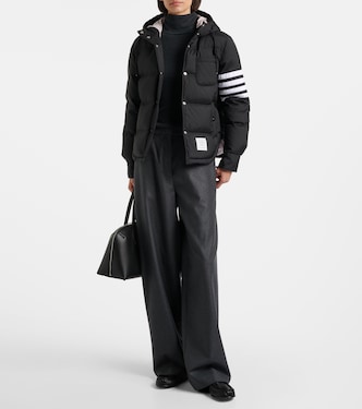 4-Bar hooded quilted down jacket | Thom Browne