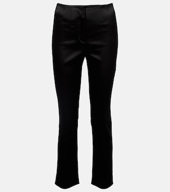 Schmale High-Rise-Hose Stila aus Satin | Veronica Beard