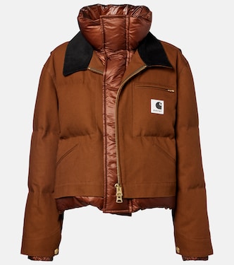 X Carhartt Daunenjacke aus Baumwoll-Canvas | Sacai