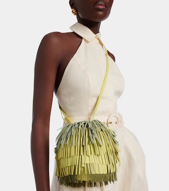 Fringe ombré leather crossbody bag | Zimmermann