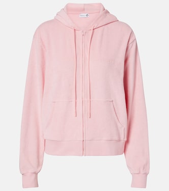 Logo cotton terry zip-up hoodie | Hunza G