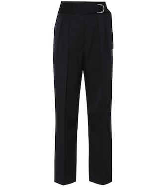 High-rise straight wool pants | Jil Sander