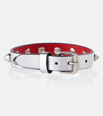 Loubilink metallic leather bracelet | Christian Louboutin