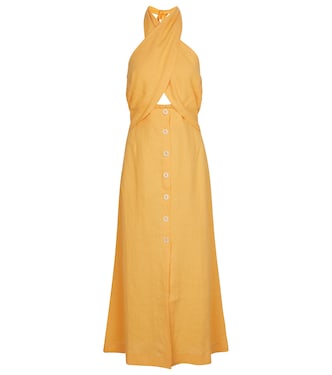 Soffio linen midi dress | Nanushka