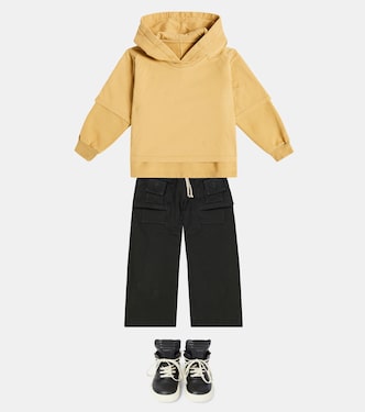 Geobasket high-top leather sneakers | Rick Owens Kids