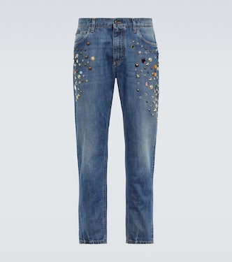 Jeans rectos con adornos | Dolce&Gabbana