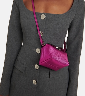 Clutch Moonbag de piel metalizada | Eéra