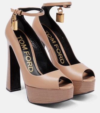 Padlock platform leather sandals | Tom Ford