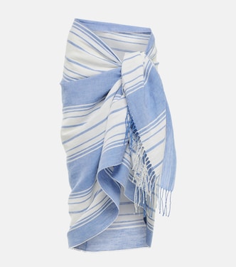 Pareo in lino e cotone a righe | Toteme