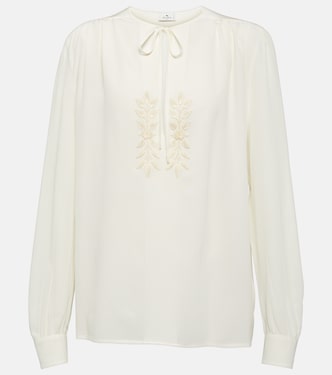 Embroidered silk blouse | Etro