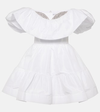 Bridal Mallory off-shoulder minidress | Rebecca Vallance
