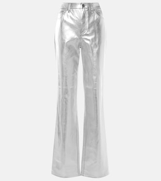 Pantaloni regular Chisel in similpelle | Staud