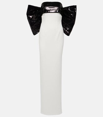 Sequined bow-detail gown | Mônot