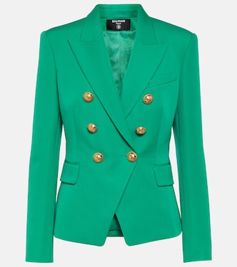 双排扣羊毛西装式外套 | Balmain