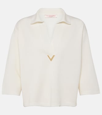 Crop top de lana con VGold | Valentino