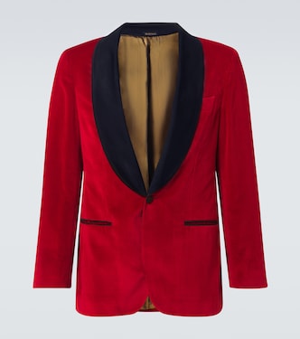 Smokingjacke aus Baumwollsamt | Rubinacci