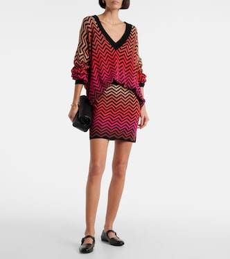 Minifalda de mezcla de algodón en zigzag | Missoni