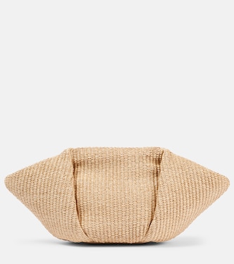 Clutch Fold-Over Small de rafia | Brunello Cucinelli