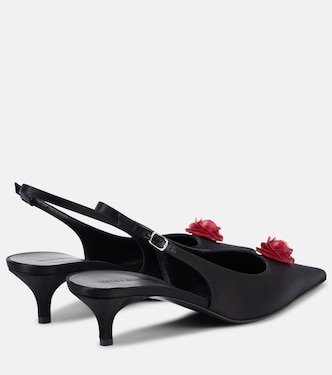 Escarpins 45 en satin à fleurs | Magda Butrym