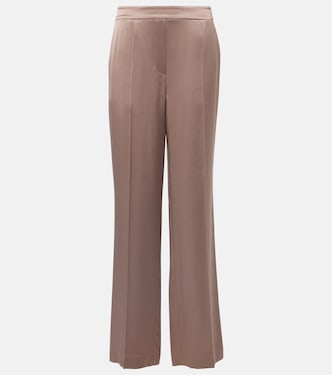 Gerade Mid-Rise-Hose Tova aus Seidensatin | Joseph