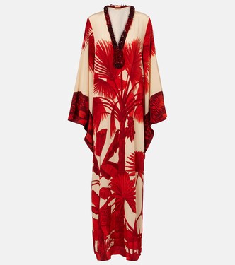 Embellished printed silk crêpe maxi dress | Johanna Ortiz