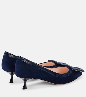 Escarpins Vin In The City 45 en daim | Roger Vivier