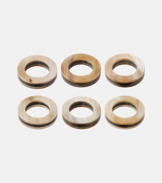 Set of 6 horn napkin rings | Brunello Cucinelli