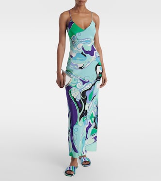 Orchidee printed silk maxi dress | Pucci