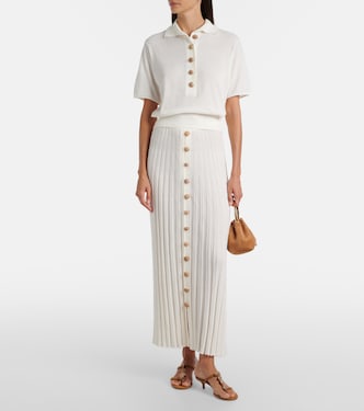 Sundial Shell cotton-blend maxi skirt | Christopher Esber