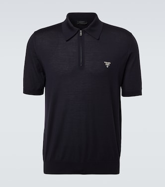 Logo virgin wool polo shirt | Prada