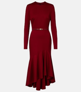 Belted tiered midi dress | Elie Saab