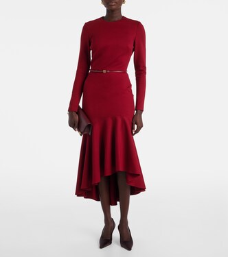 Belted tiered midi dress | Elie Saab